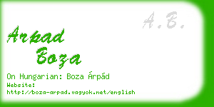 arpad boza business card